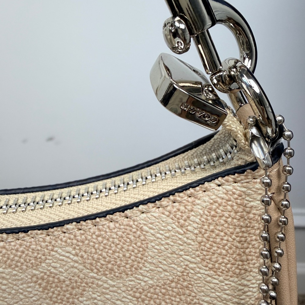 Coach Teri Shoulder Bag in Signature Canvas Beige Tan - Picture 13 of 16